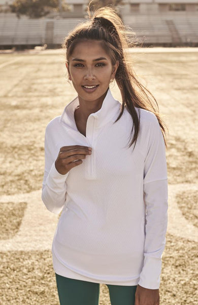 half zip active top