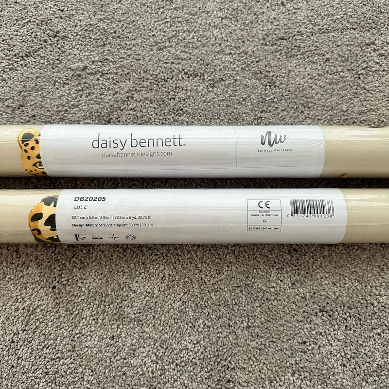 Daisy Bennett Peel & Stick Leopard Print Wallpaper (2 Unopened Rolls and 1 Opened Roll)