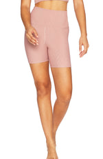 Beach Riot - Antique Rose Ribbed Bike Shorts - 35 Strong