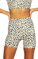 Beach Riot - Spotted Taupe Bike Shorts- 35 Strong