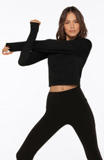 Lorna Jane - Seamless Cropped Long Sleeve Top - 35 Strong