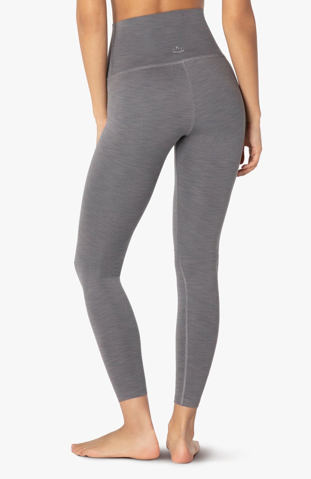 Free People Heather Knit Legging With Rib Scrunchy Ankle Detail